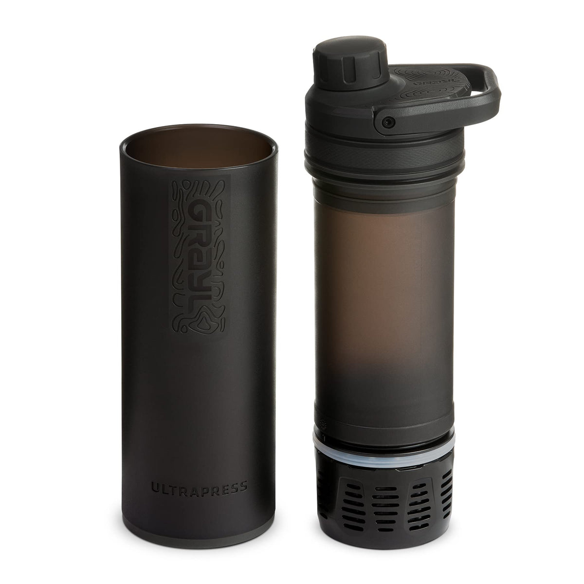 UltraPress 16.9 oz Water Purifier & Filter Bottle (Covert black)