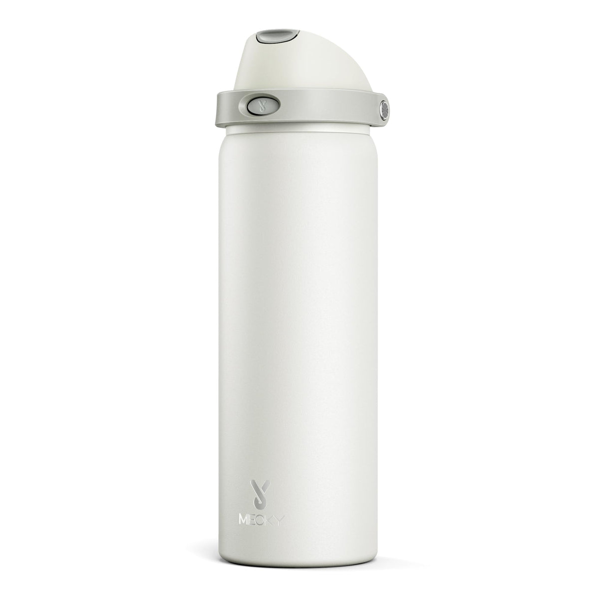 32 oz Insulated Water Bottle with Straw (Ivory / 32 Ounces)