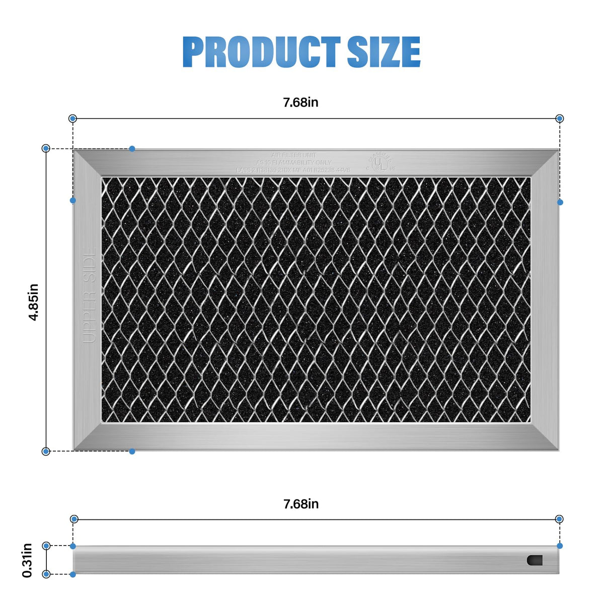 4Pcs Microwave Charcoal Filter Replacement for GE JX81C WB02X10776