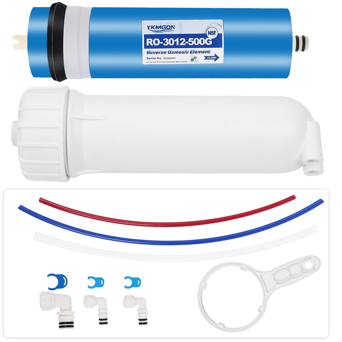 500GPD Reverse Osmosis Membrane Kit with Housing (500G / 1 PACK with housing)