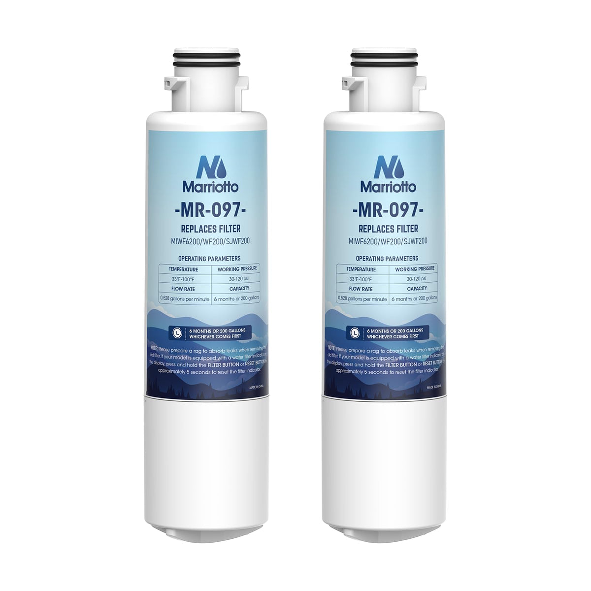 MIWF6200 Water Filter Replacement for Midea MIWF6200 (2 Count (Pack of 1))