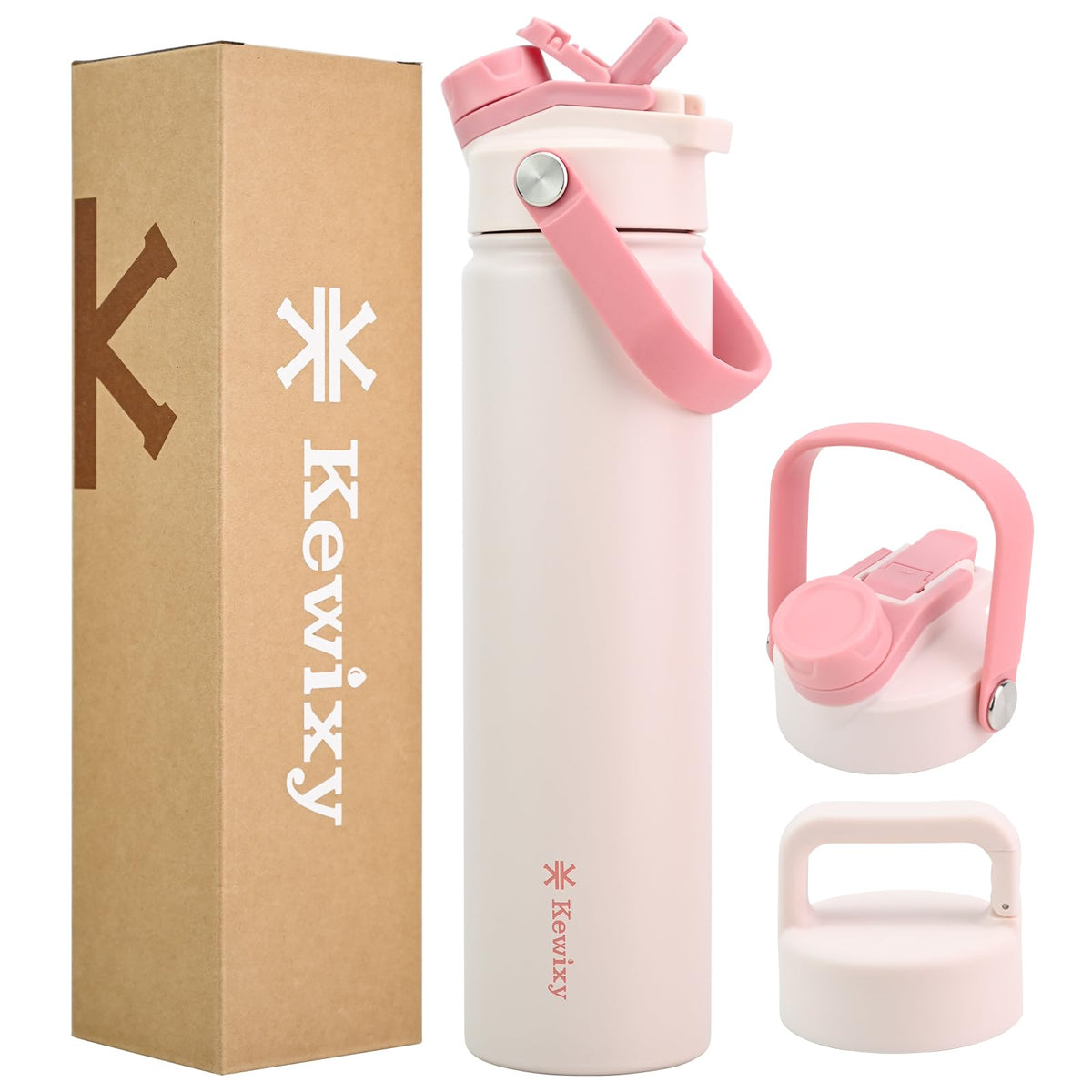 24 oz Insulated Water Bottle (Blush Pink / 24 Ounces)