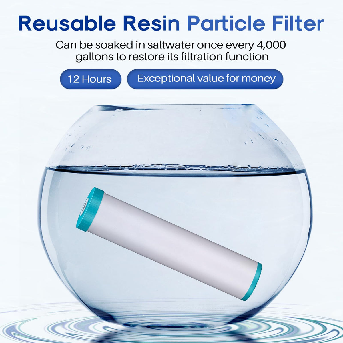 5 Micron 20" x 4.5" RFN20BB Whole House Iron & Manganese Reduce Water Filter Replacement for FM25B (Iron & Manganese Water Filter / 1 Count(Pack of 1))