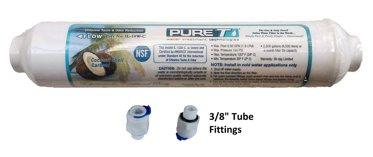 Inline Granulated Activated Carbon Filter 10" with 3