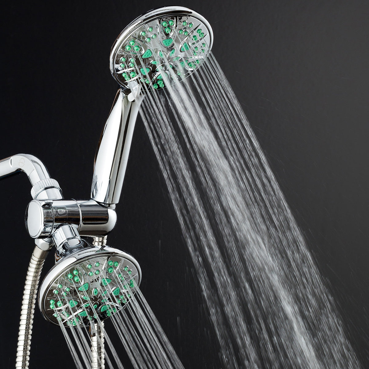Antimicrobial (2.5 Gallons Per Minute / Chrome / Coral Green Jets)