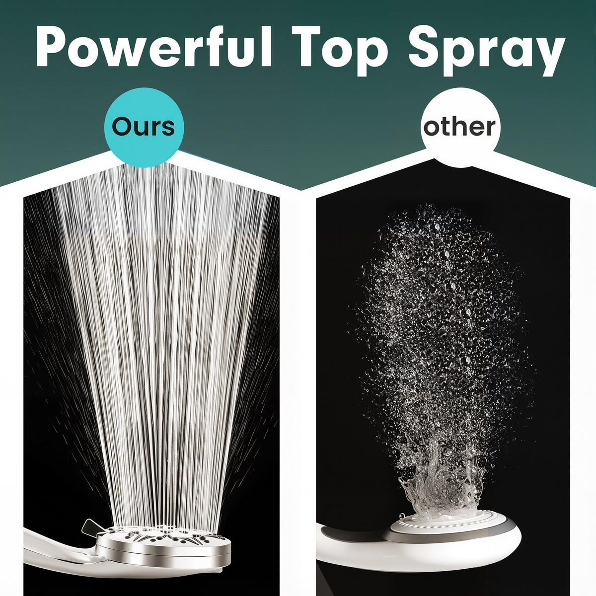 Filtered Brushed Nickel High Pressure Handheld Shower Head (With Filter / Satin Nickel)