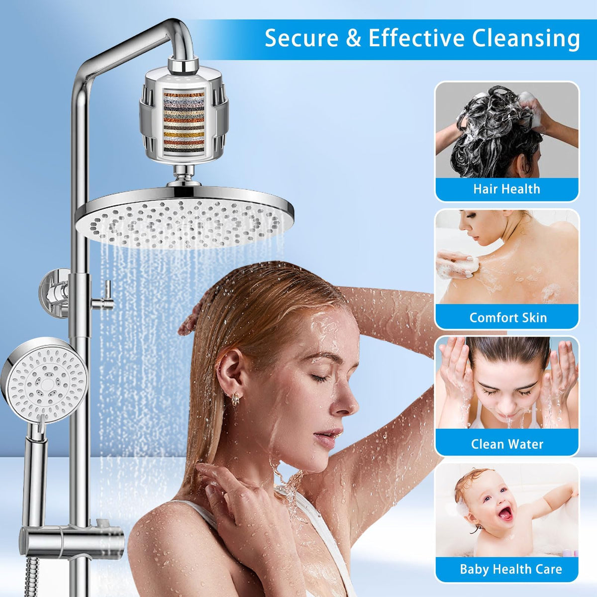 4 Pack 22 Stage Shower Filter Replacement
