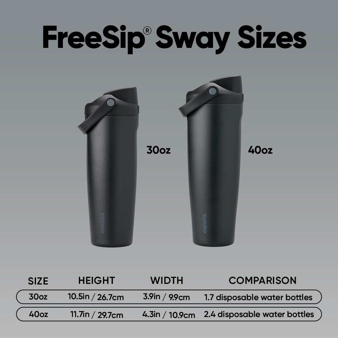 FreeSip Sway Stainless Steel Water Bottle 30 oz Peachy Keen (Peachy Keen / 30 Ounces)