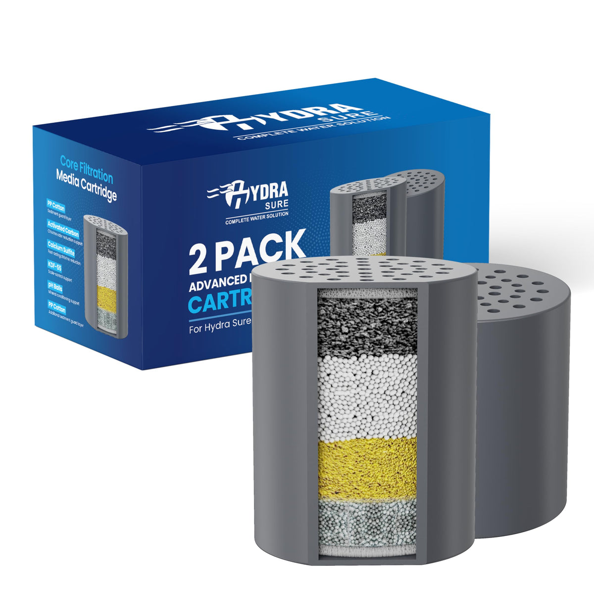 Shower Head Filter Cartridge 2 (Gray X 2 Cartridges)