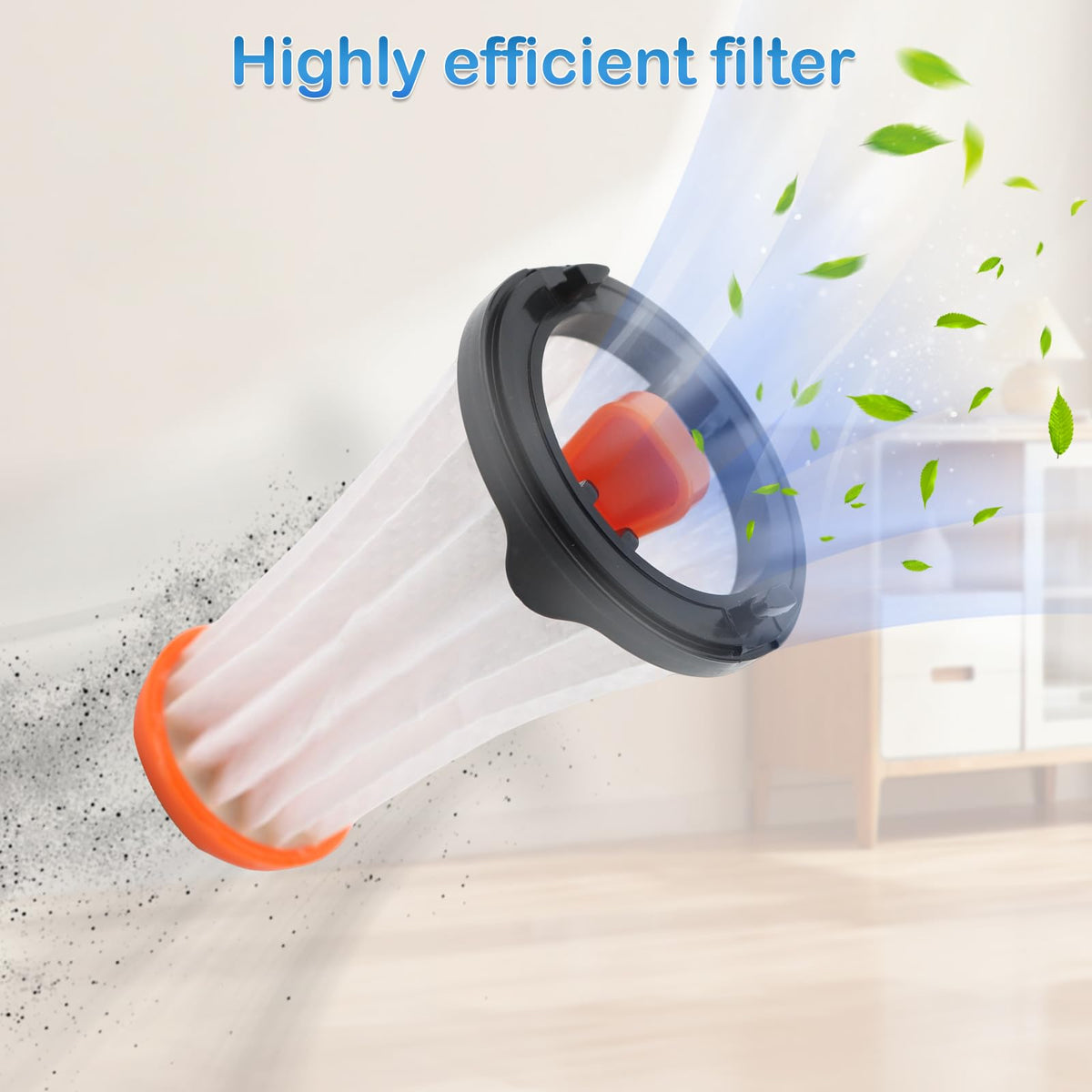 4 Pcs EF144 Filter Replacement Compatible with Electrolux Ergorapido EL2000 (E2 E2000 Filter 4P)