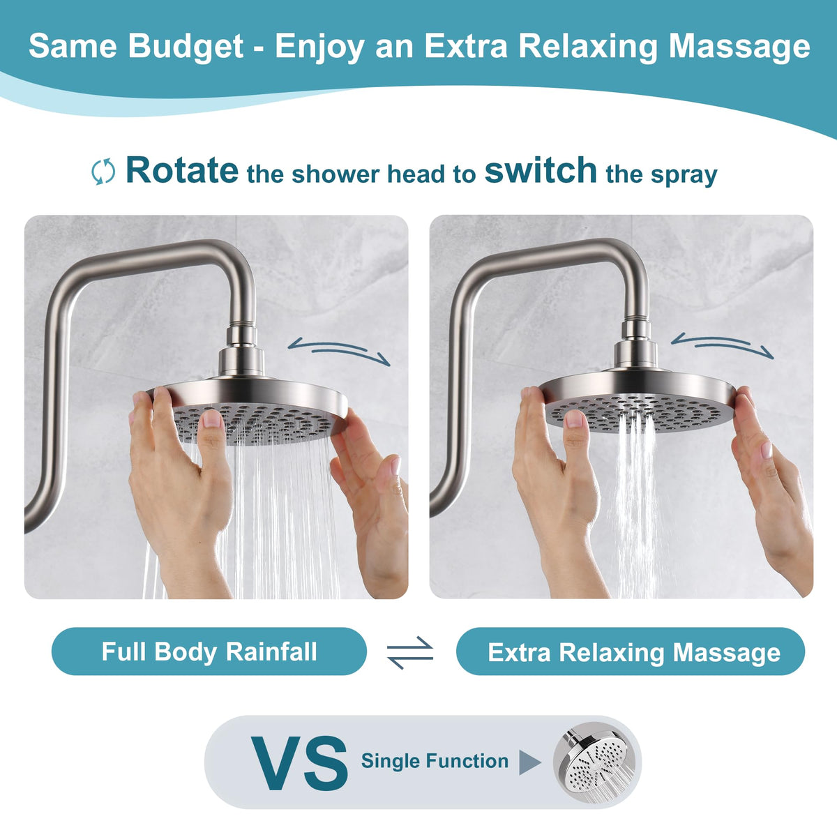 High Pressure Shower Head (1.8 GPM / Brushed Nickel)