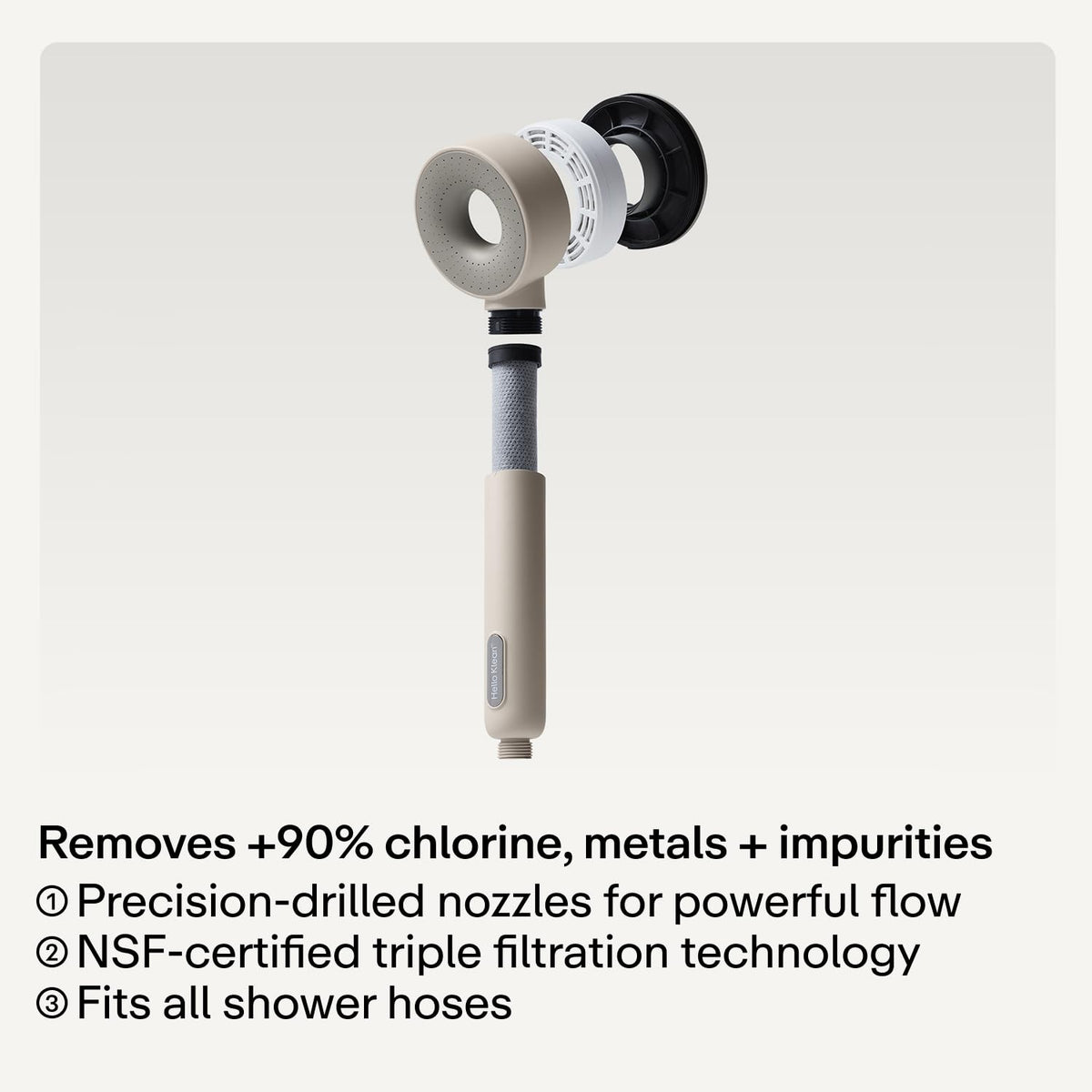 Hard Water Shower Head Filter in Black (Shower Head / Black)