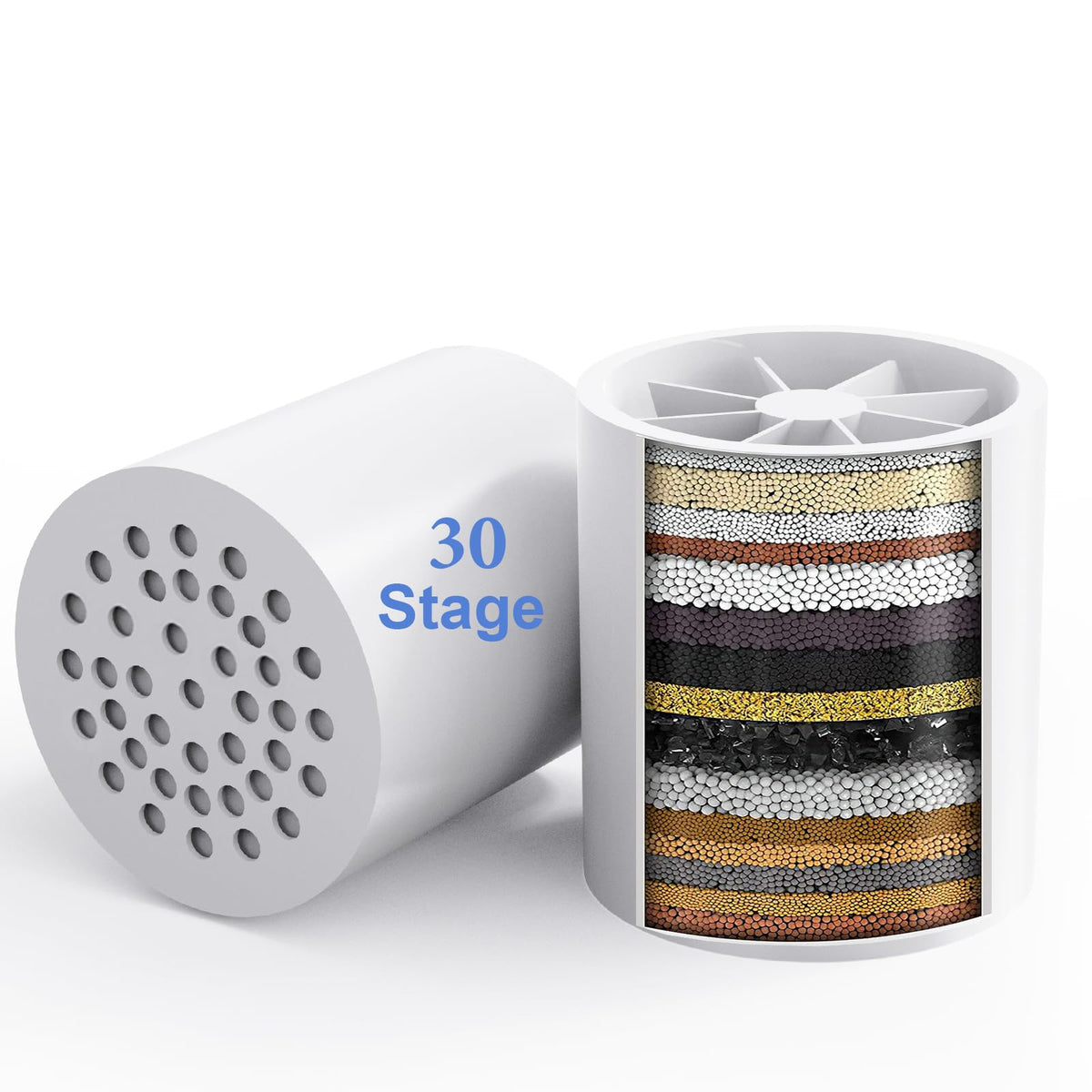 30 Stage Shower Filter Replacement Cartridges (White)