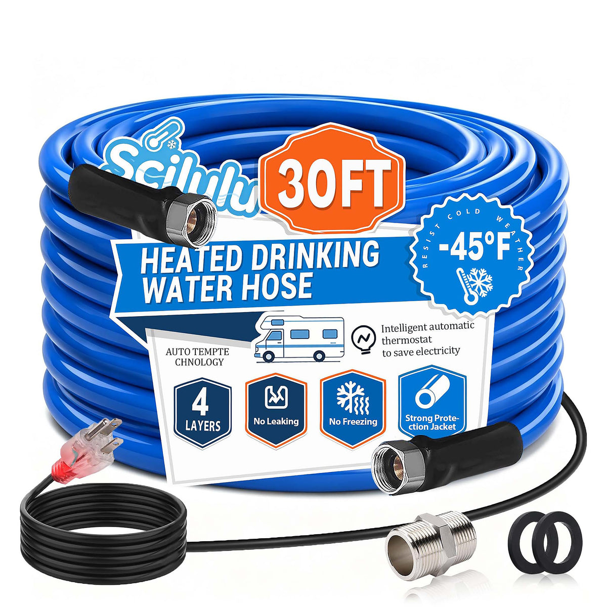 30FT Heated Water Hose for RV (30ft)