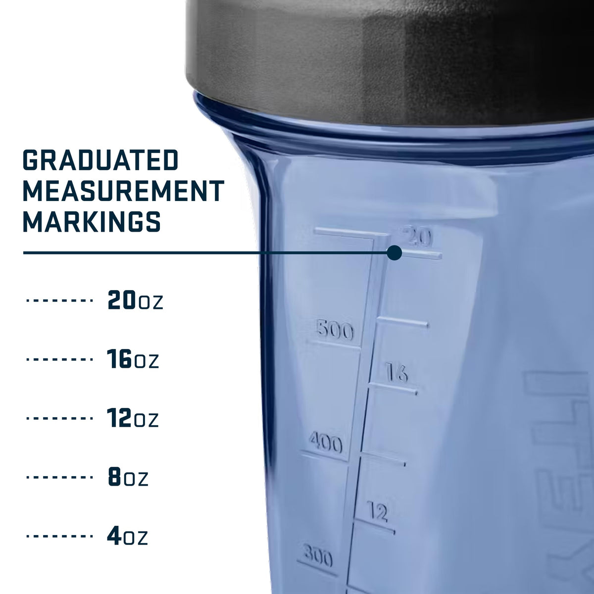 Yonder Helimix Vortex Blender Shaker Bottle Holds up to 27oz (Navy / 27 Ounces)