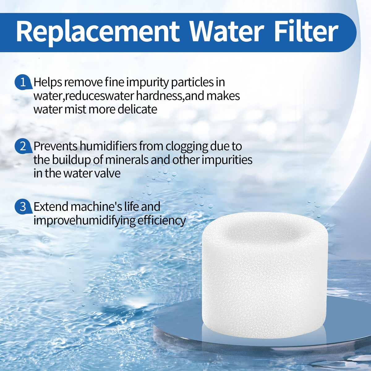 8 Pack Humidifier Premium Replacement Filters for LEVOIT Superior 6000S Smart Evaporative Humidifier + 4 (Gray / 8 Pack)