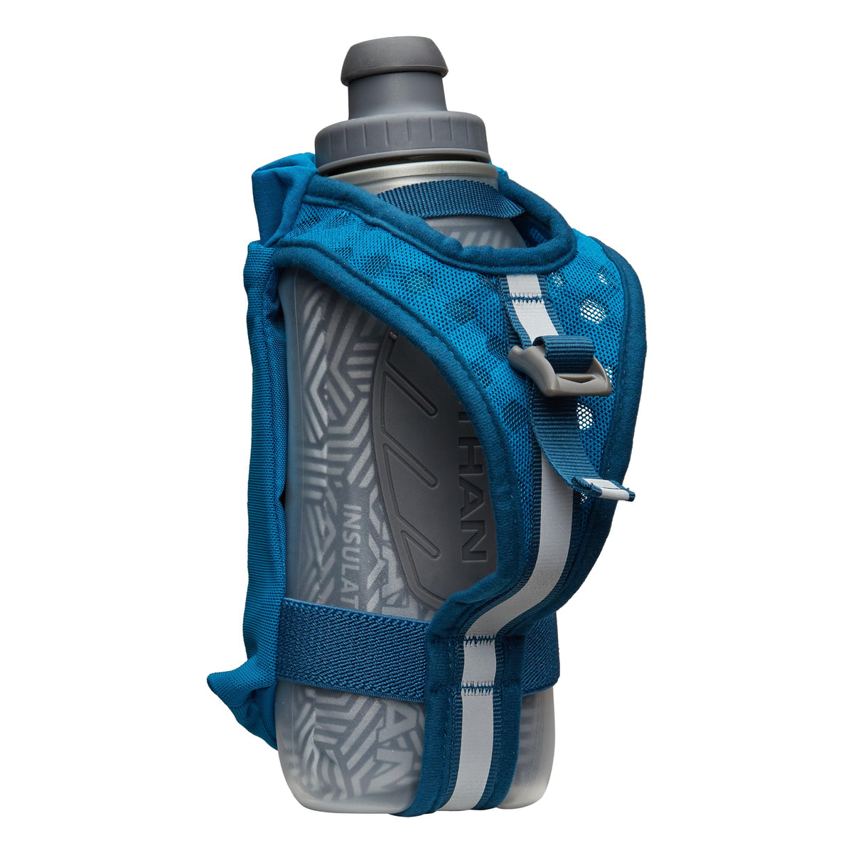 SpeedDraw 2 Insulated Handheld Running Water Bottle Flask (12oz Insulated - Deep Blue)