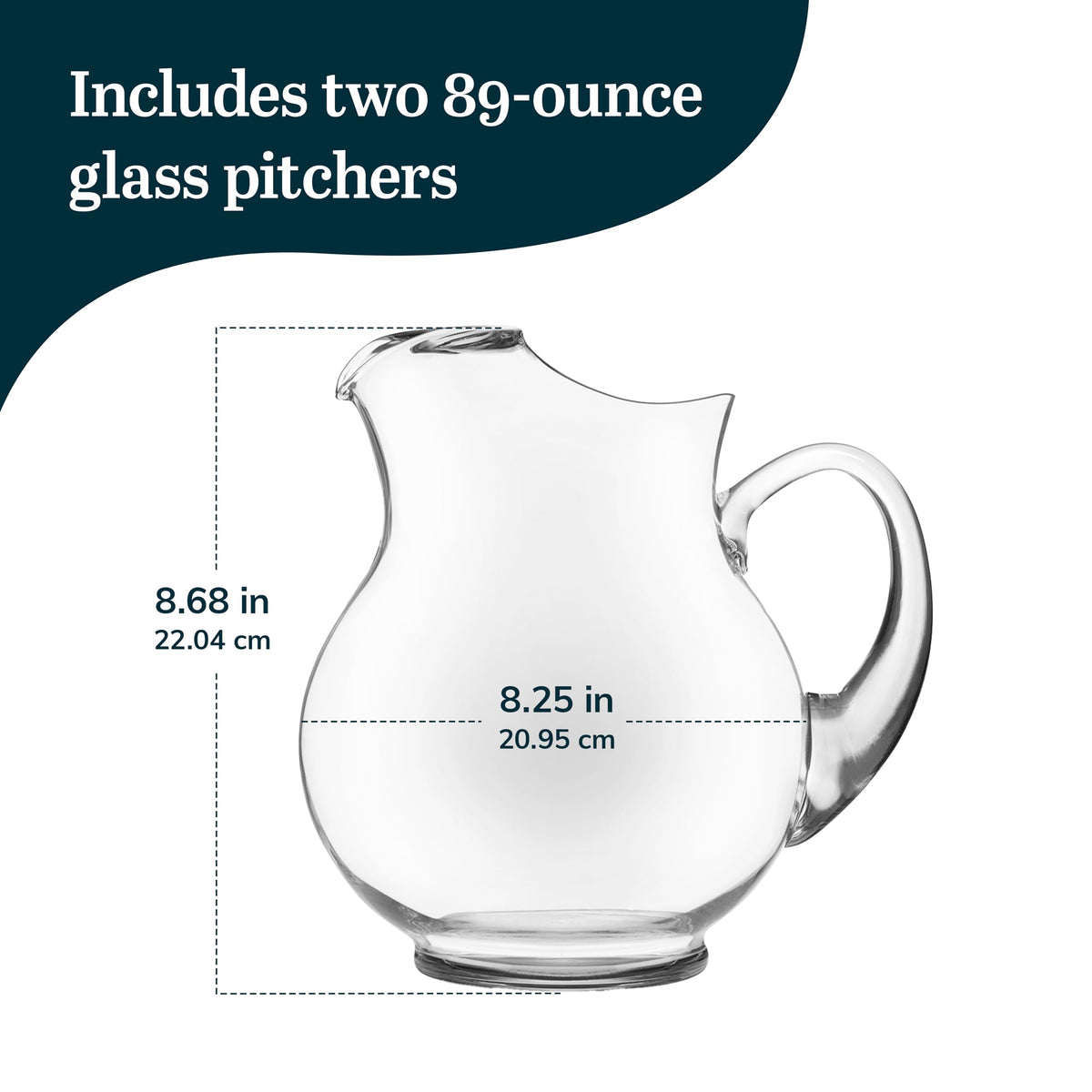 Acapulco Large Glass Pitcher Set of 2 (Acapulco)