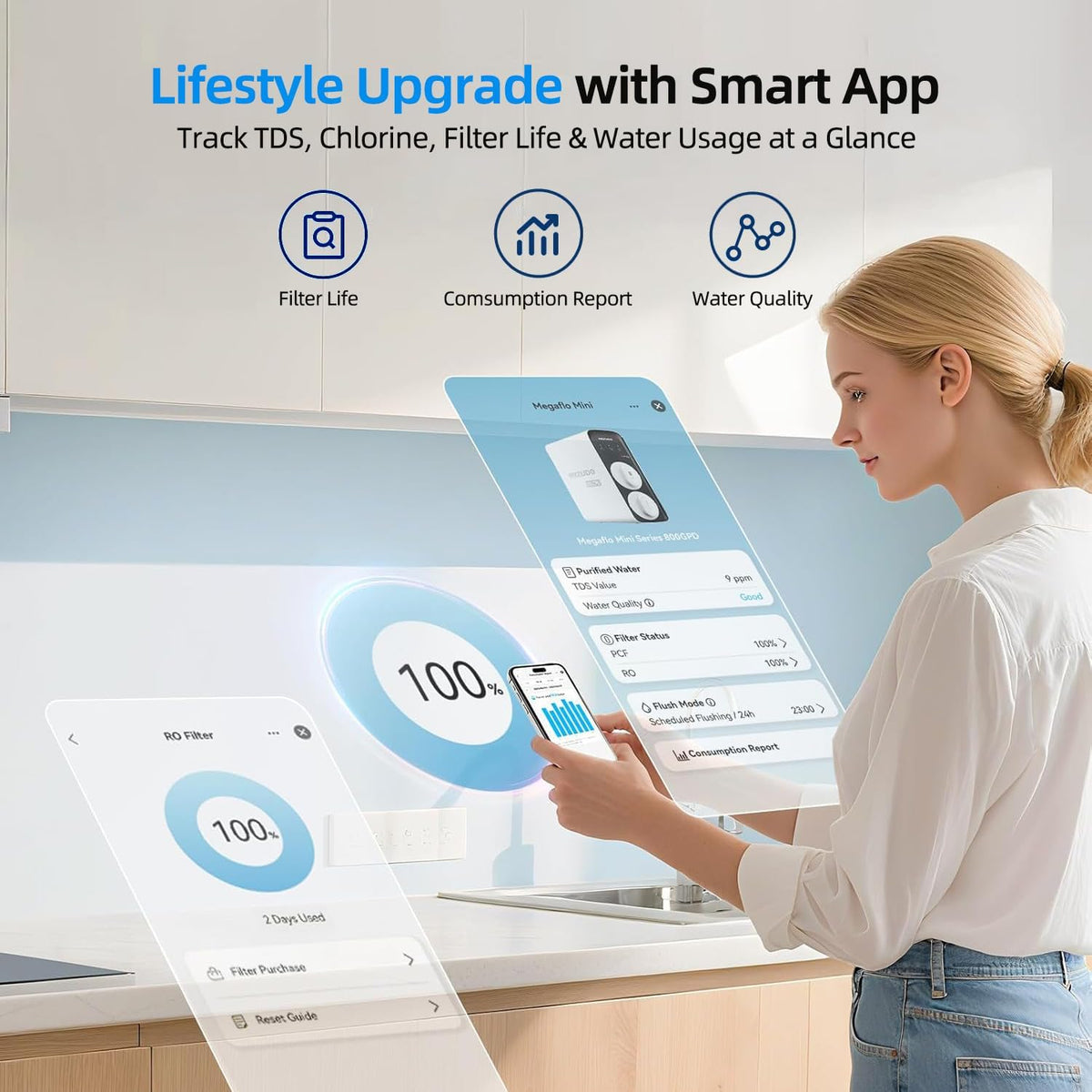 Mini 800GPD Tankless Reverse Osmosis System
