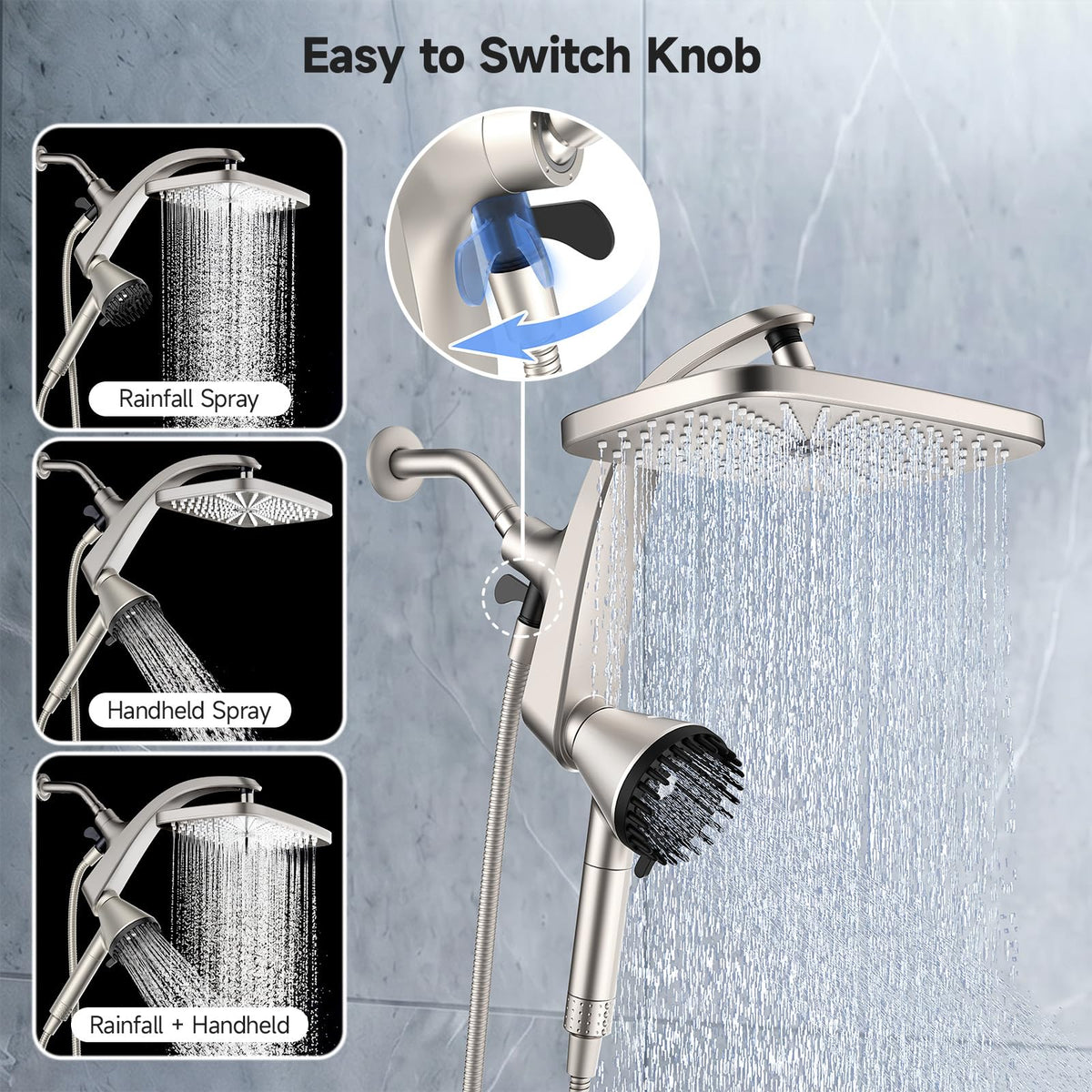 Shower Head with Handheld (Nickel)