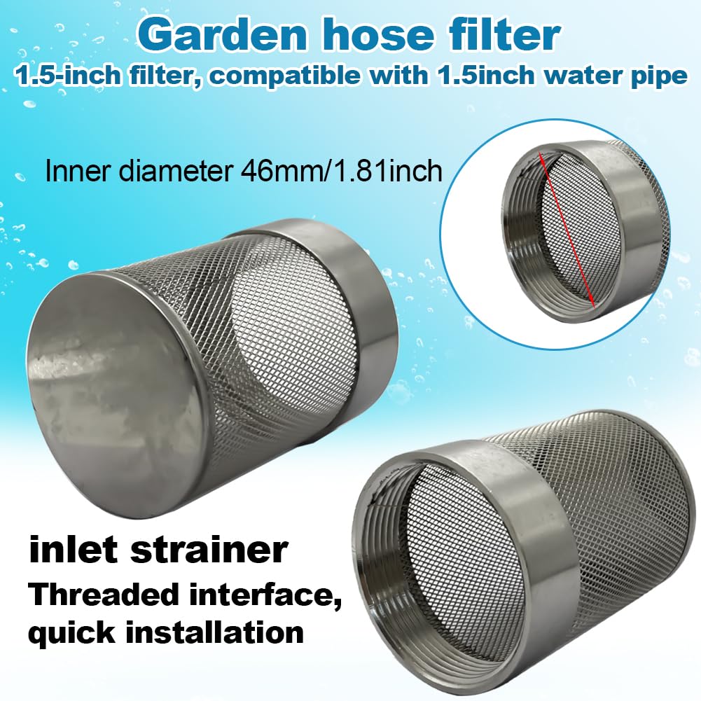 1.5inch SUS304 stainless steel filter head with internal thread diameter of 46mm connected to DN40 1.5 (1.5 Inch)