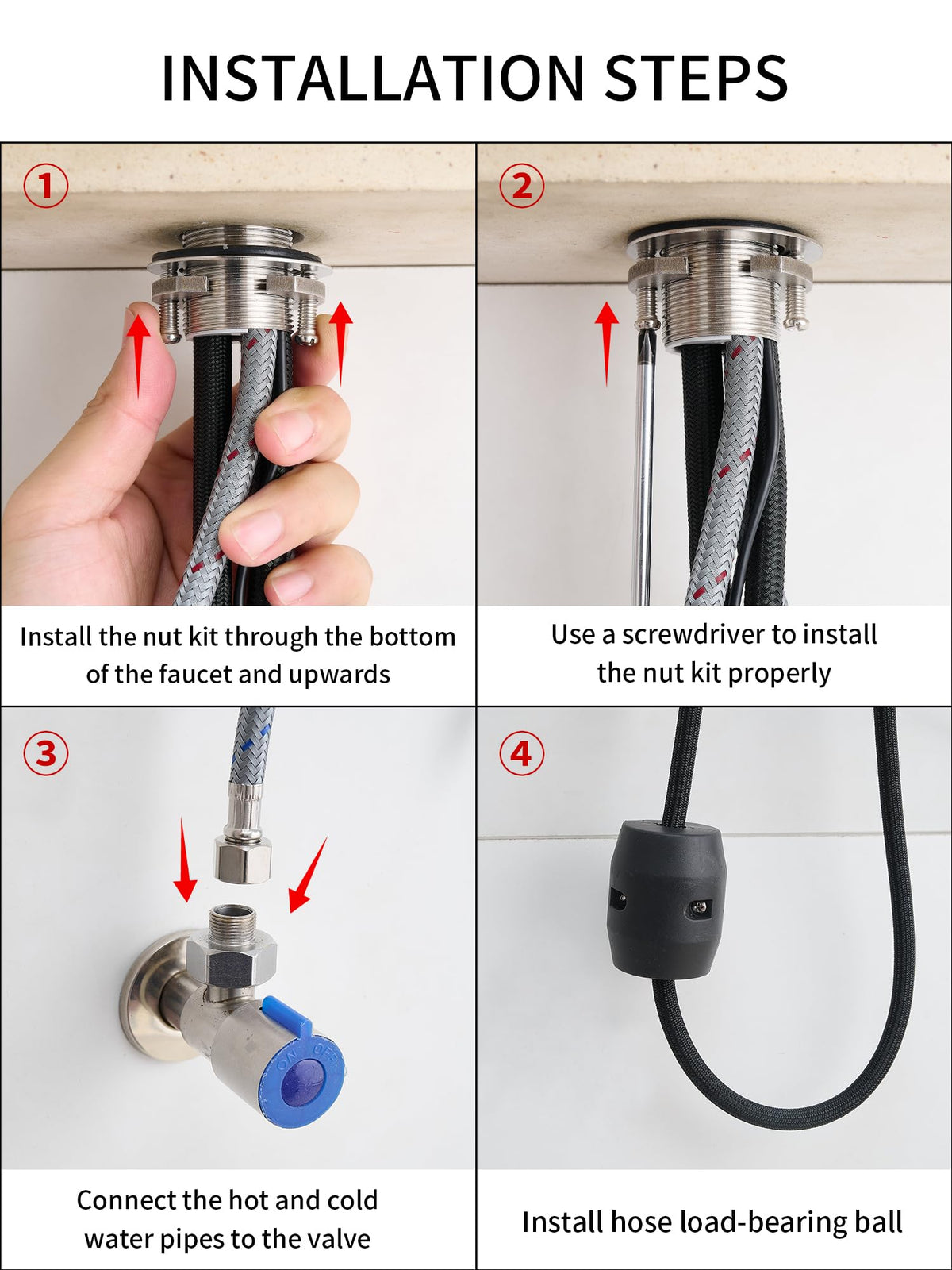 Touchless Black Kitchen Faucets with Pull Down Sprayer (Black / Touchless)