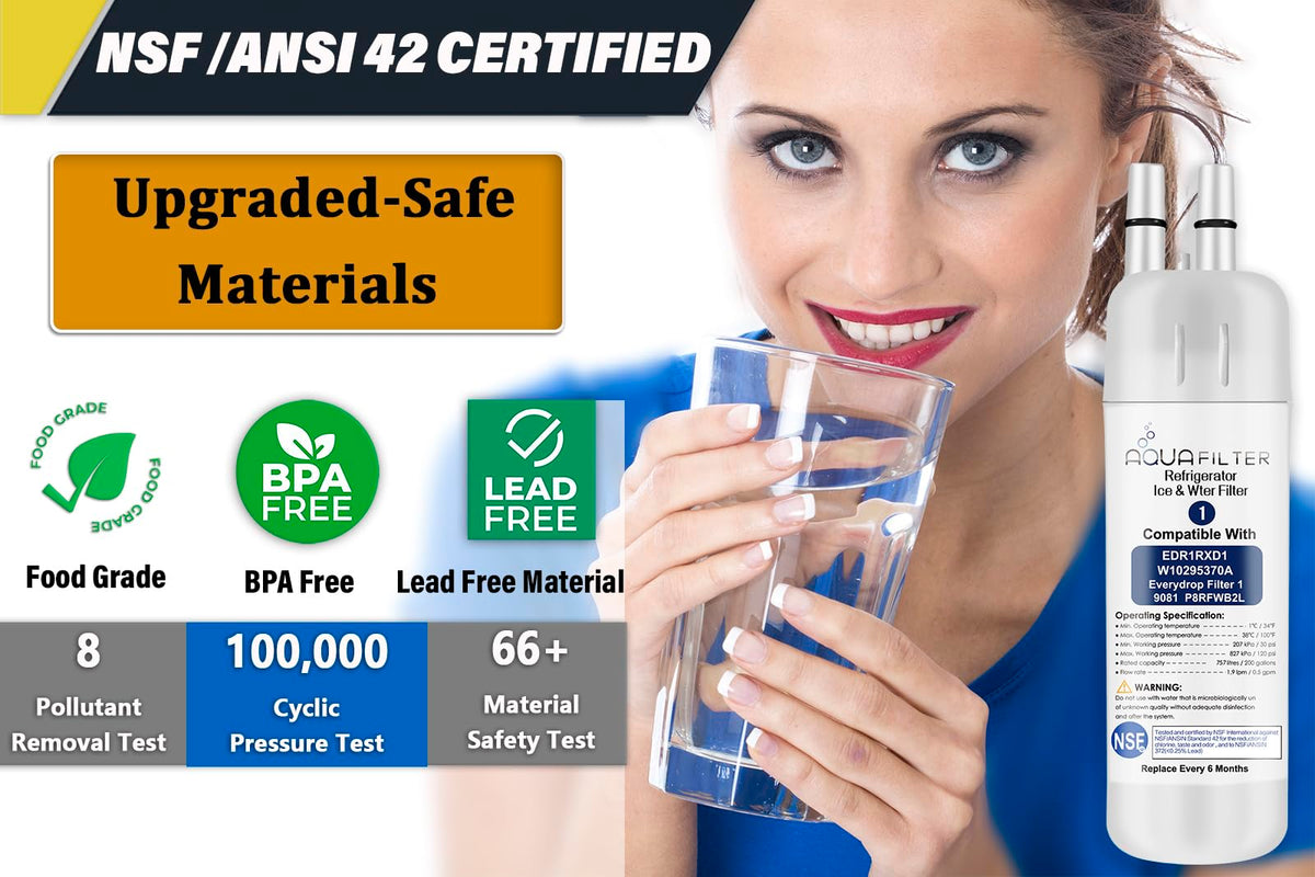 FILTER1 W10295370 A Refrigerator Water Filter Replacement Compatible for EDR1RXD 1 WATER FILTER W10295370 A Refrigerator Models