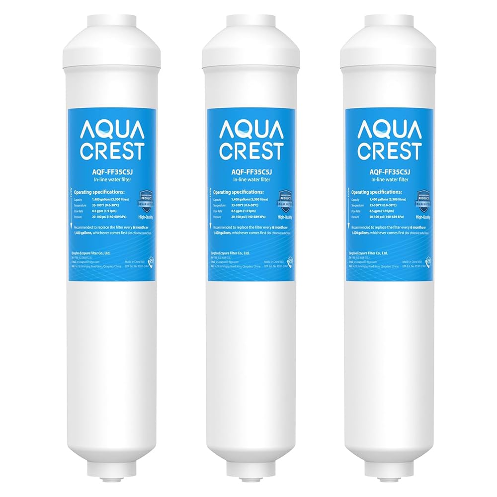 FF35C5J Inline Water Filter Replacement (Blue-FF35 for RO System-3 Pack)