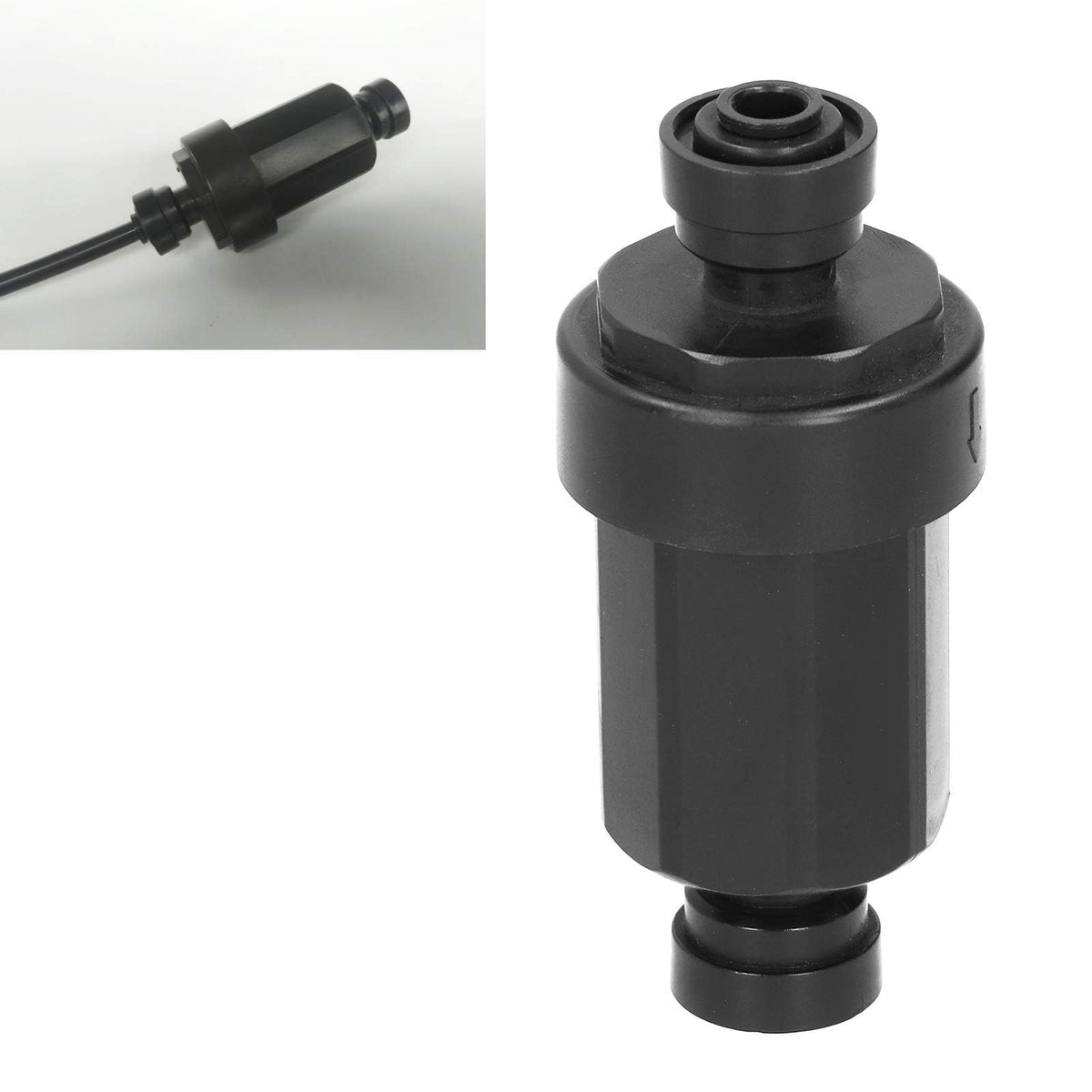 1 4in Irrigation Filter with Stainless Steel Strainer Quick Connect Filtration System for Courtyards Gardens Black 3.9x1.6in