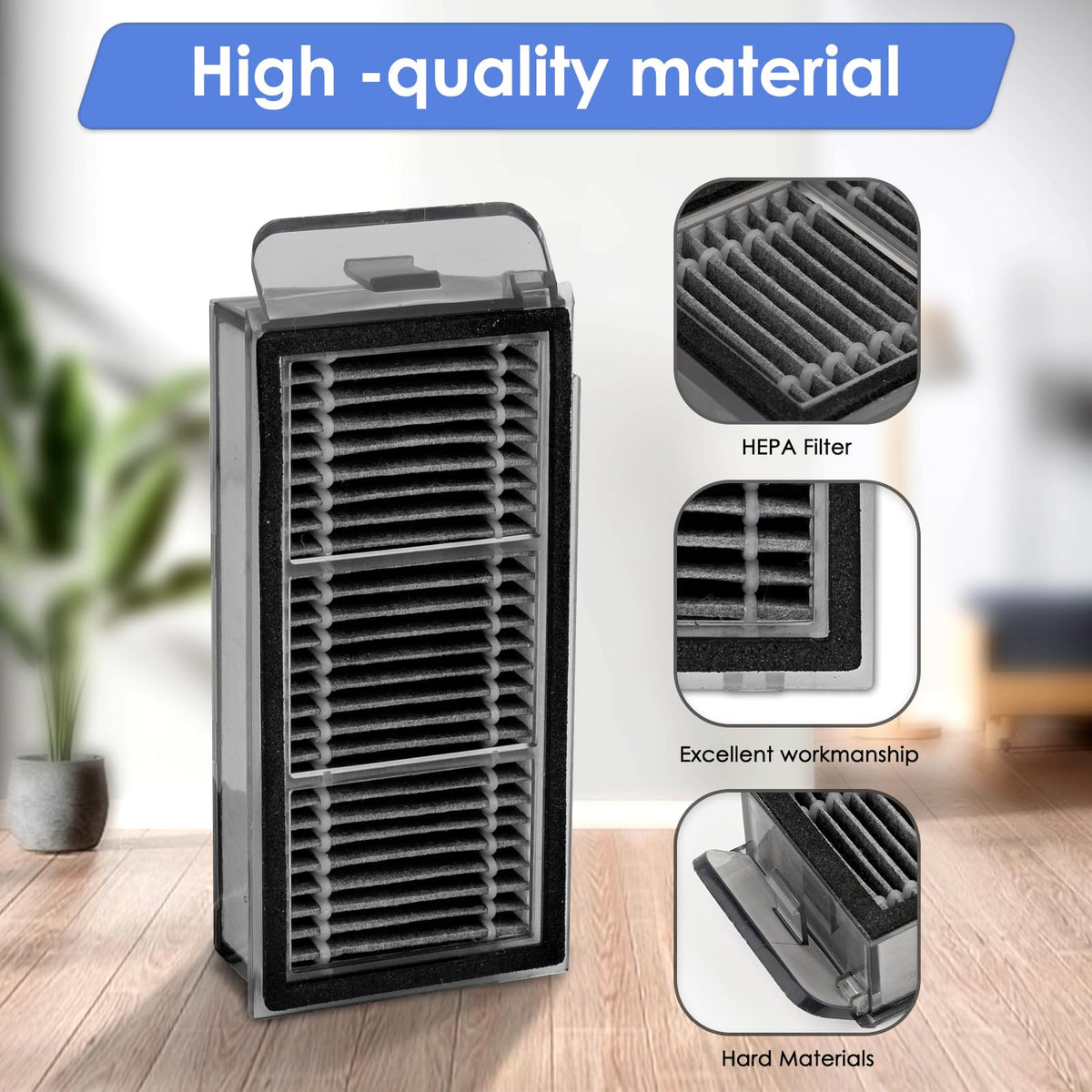 4 Replacement HEPA Filters for Dreame X50 Ultra (X50 Ultra HEPA Filter(4 Pieces))