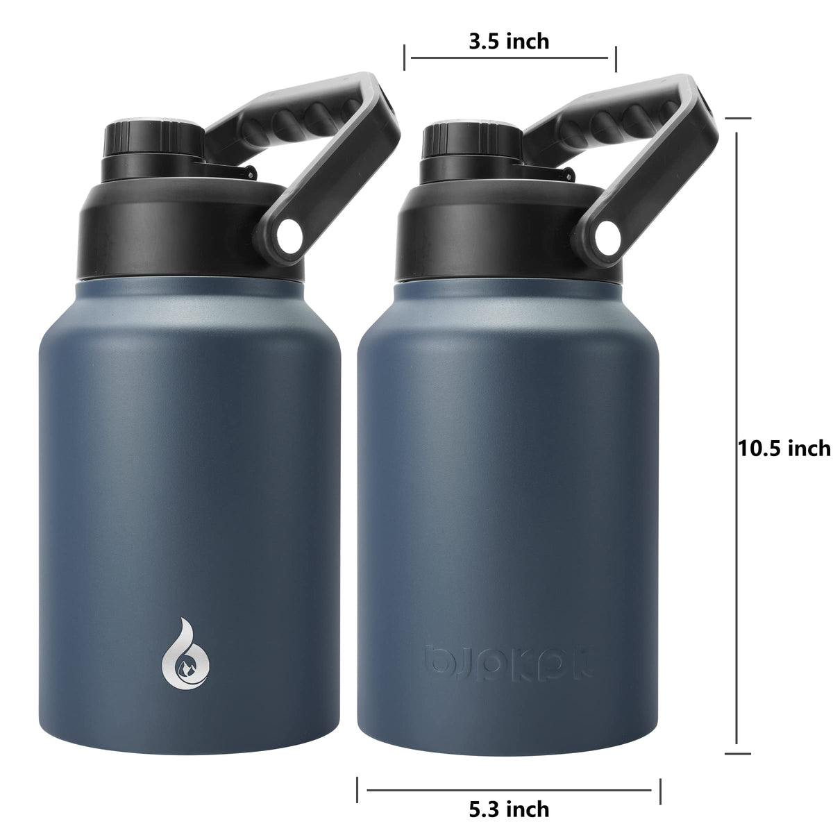 64oz Insulated Water Bottle (64oz / Navy Blue)