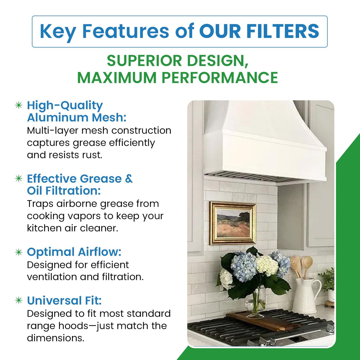 Replacement Aluminum Range Hood Filter (20" x 4" x 0.1")