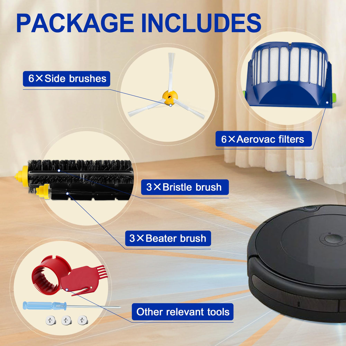 Parts Replacement for Roomba 500 & 600 Series (24 Count (Pack of 1))