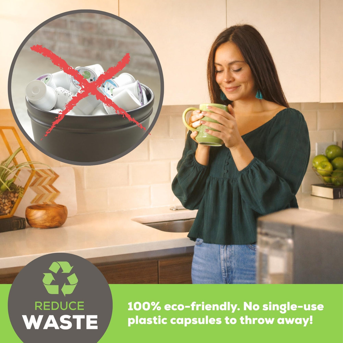 EZ Cup Paper Filters with Lid for Reusable Coffee Pods