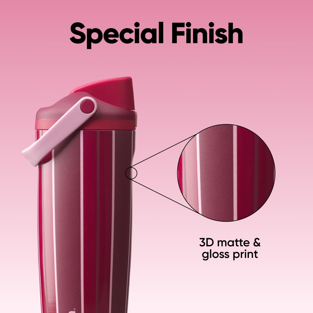 FreeSip Sway Stainless Steel Water Bottle 30 oz Punch Line (Punch Line / 30 Ounces)