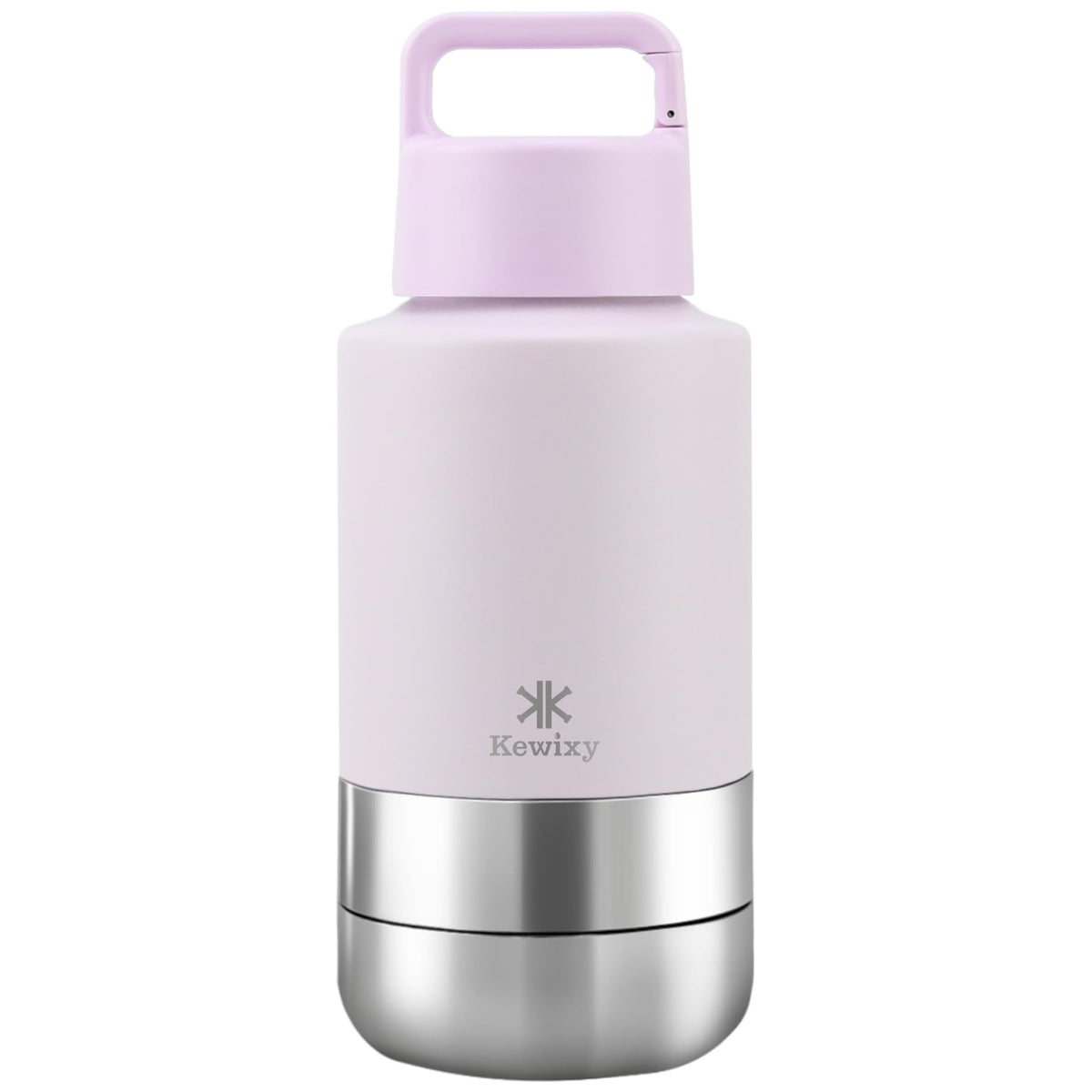 3 in 1 Insulated Dog Water Bottle with Detachable Bowls for Travel (Mauve / 32 Oz)