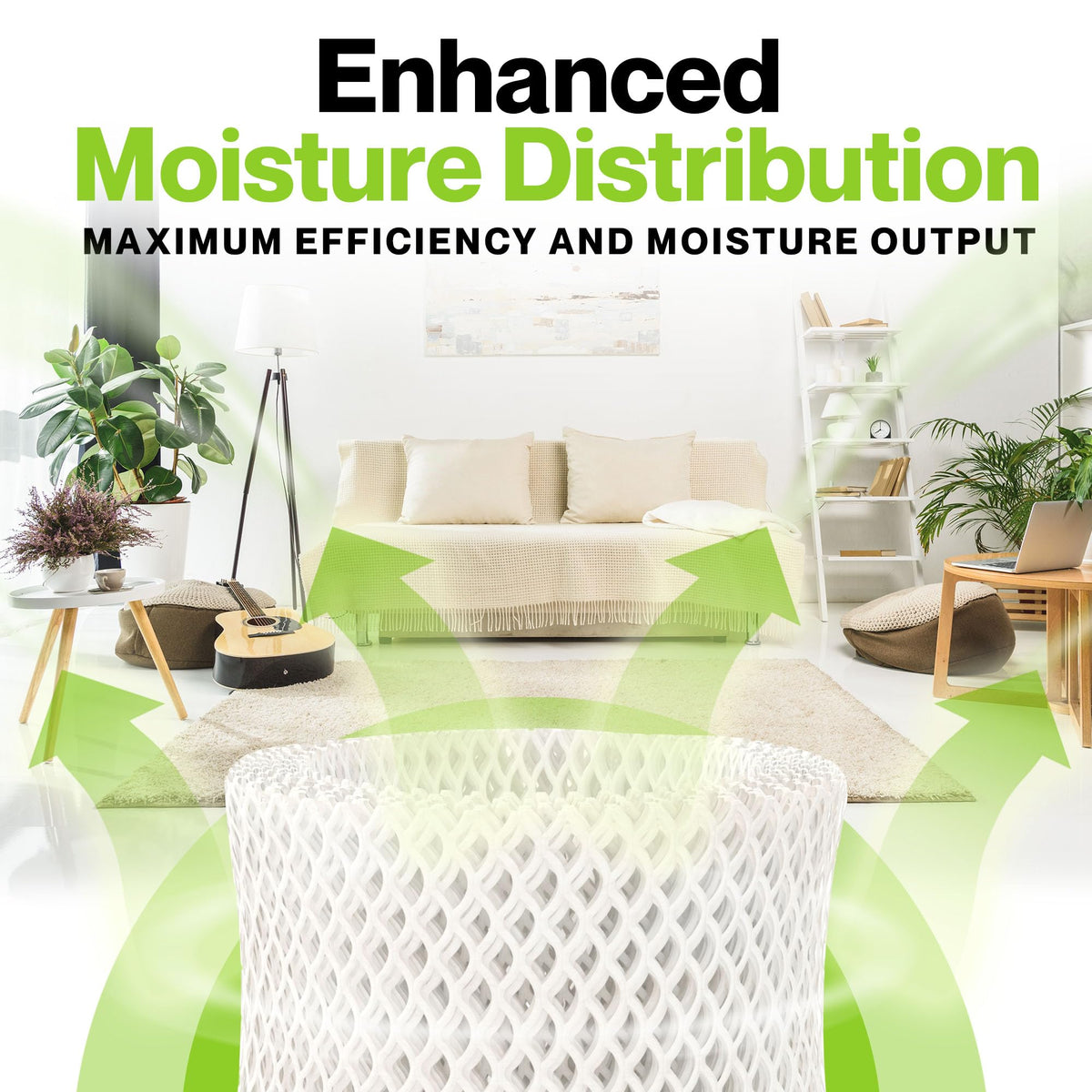 4 Pack of Premium Humidifier Filters Compatible with Honeywell Humidifier Filters HAC (White-4 Pack)
