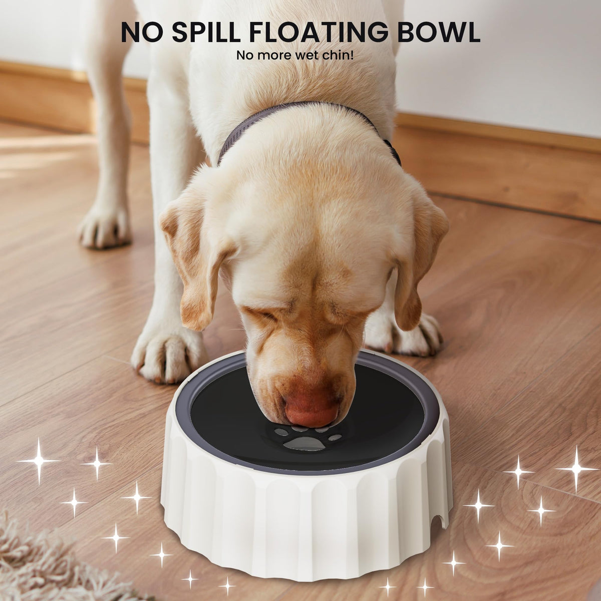 Dog Small Animals Water Bowl No Spill 70oz (Black)