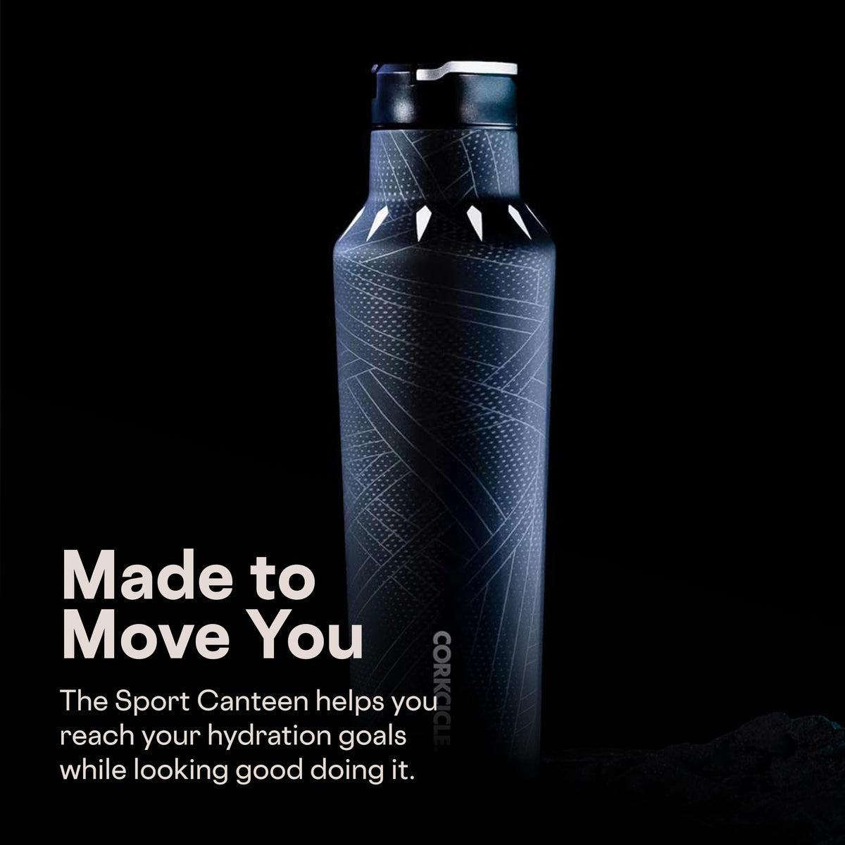 Water Bottle with Spill (Black Panther / 20 Ounces)