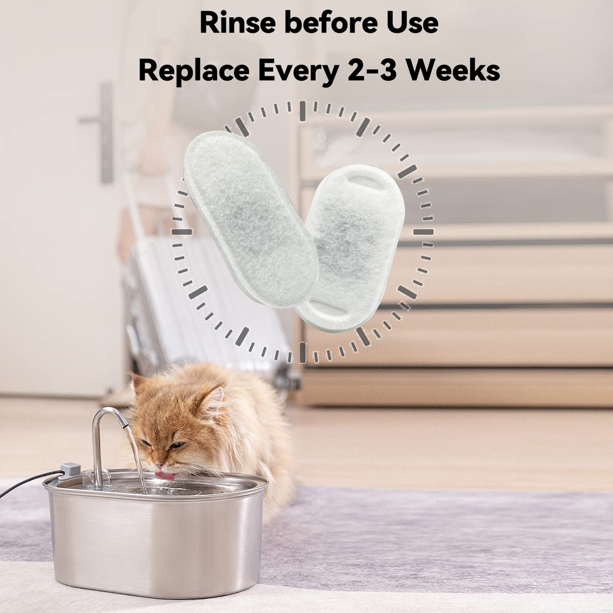Stainless Steel Cat Water Fountain Filters