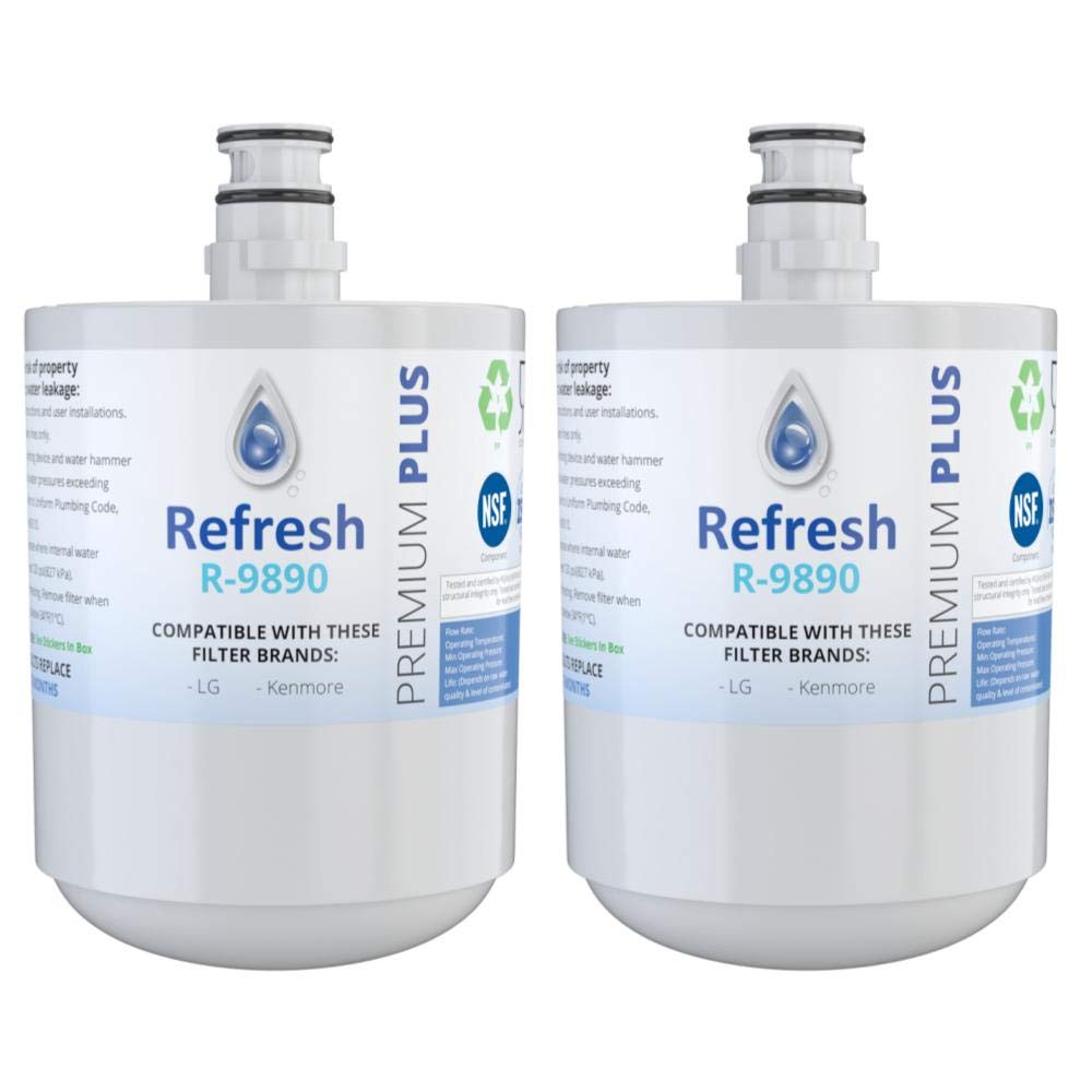Refresh Plus NSF 53 Refrigerator Water Filter for LG 5231JA2002A (2 Count (Pack of 1))
