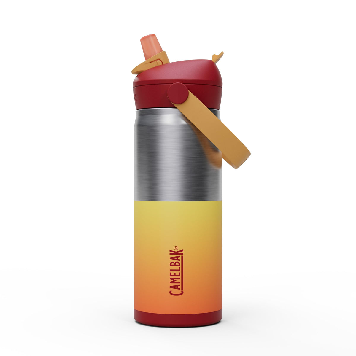 Thrive Flip Straw Kids Water Bottle 16oz (16 Ounces / Orange Sunset)