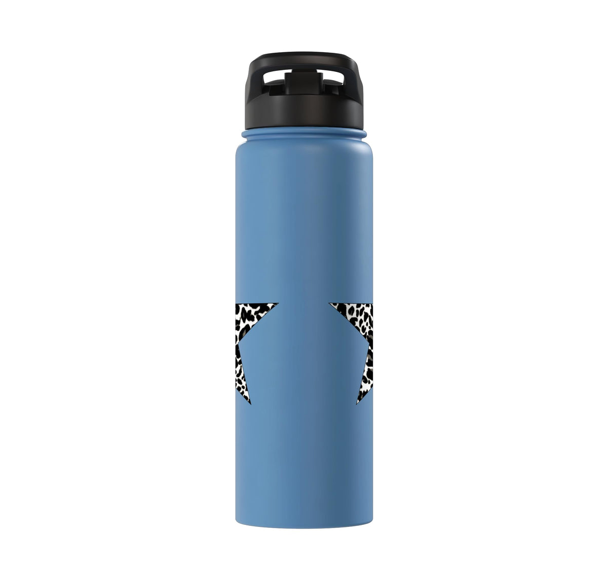 Star Shape Cute Cheetah Leopard Print Graphic Stainless Steel Insulated Water Bottle