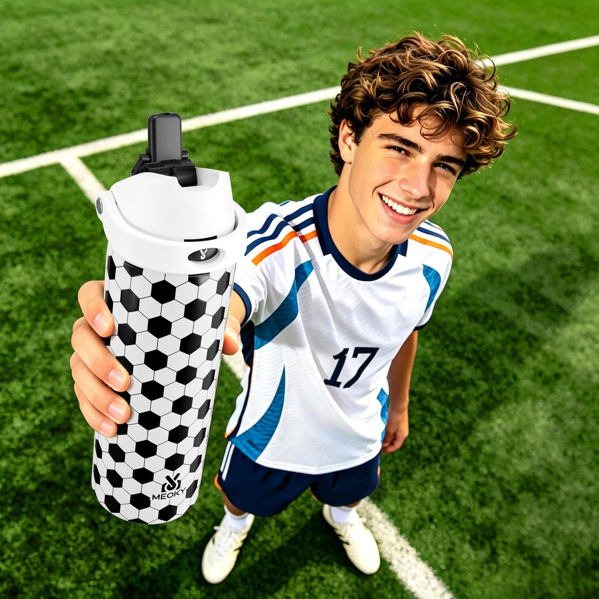 24 oz Insulated Water Bottle with Straw (Arena Light / 24 Ounces)
