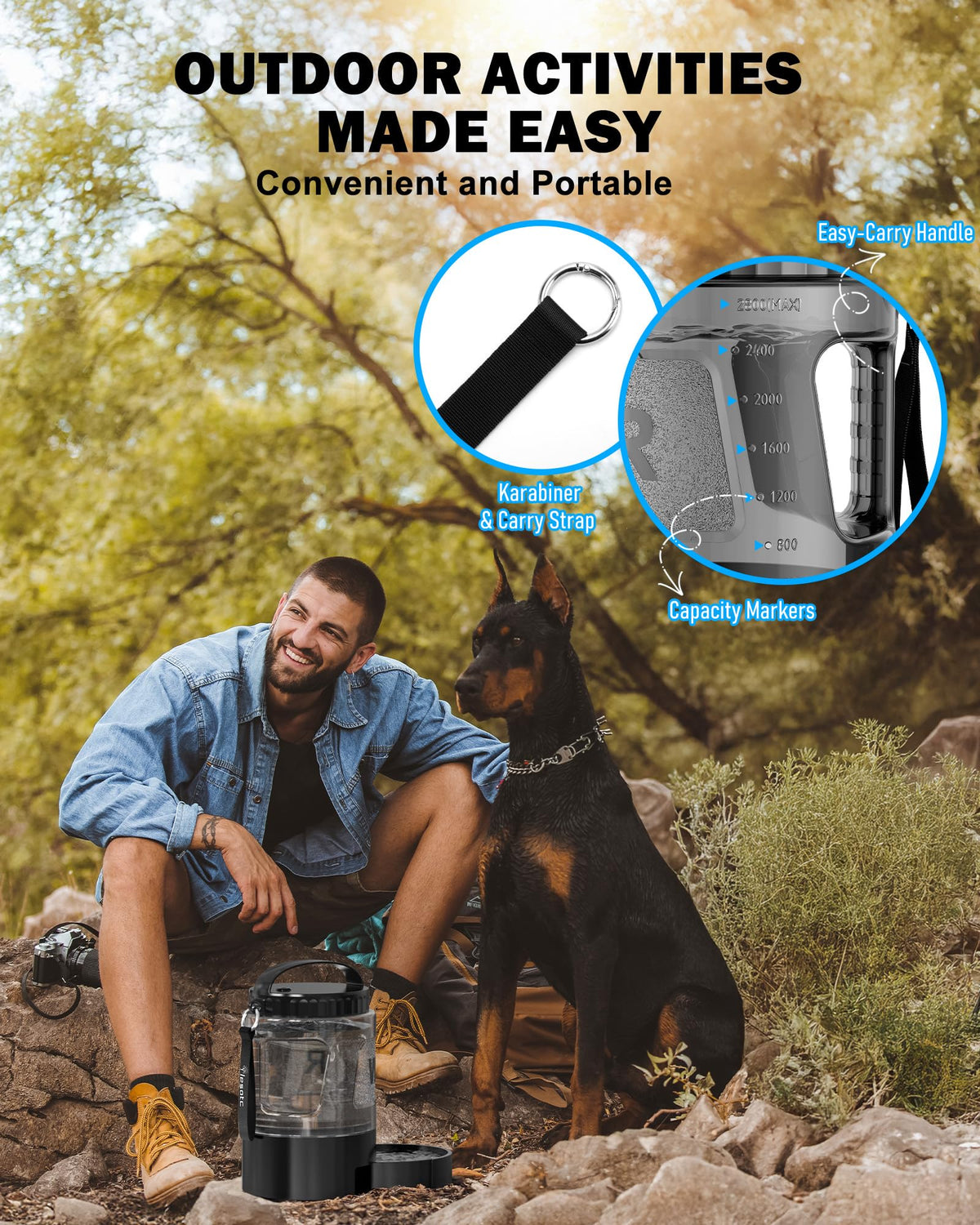 95OZ Large Dog Water Bottle