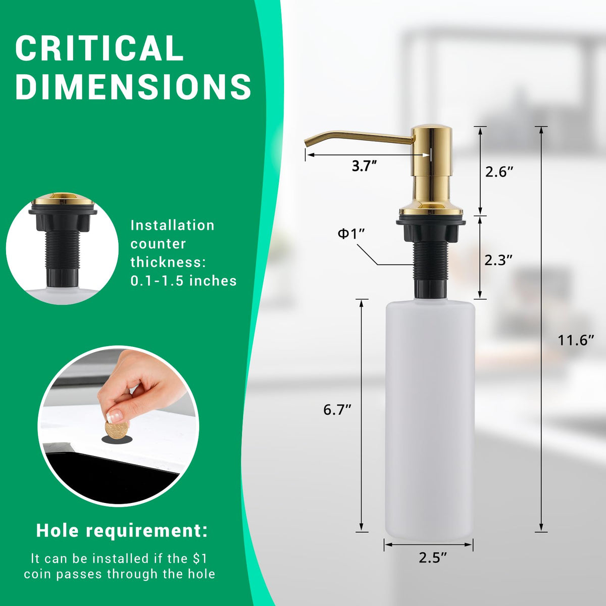 Commercial Kitchen Faucets with Pull Down Sprayer Brushed Gold LED (Gold Brushed)