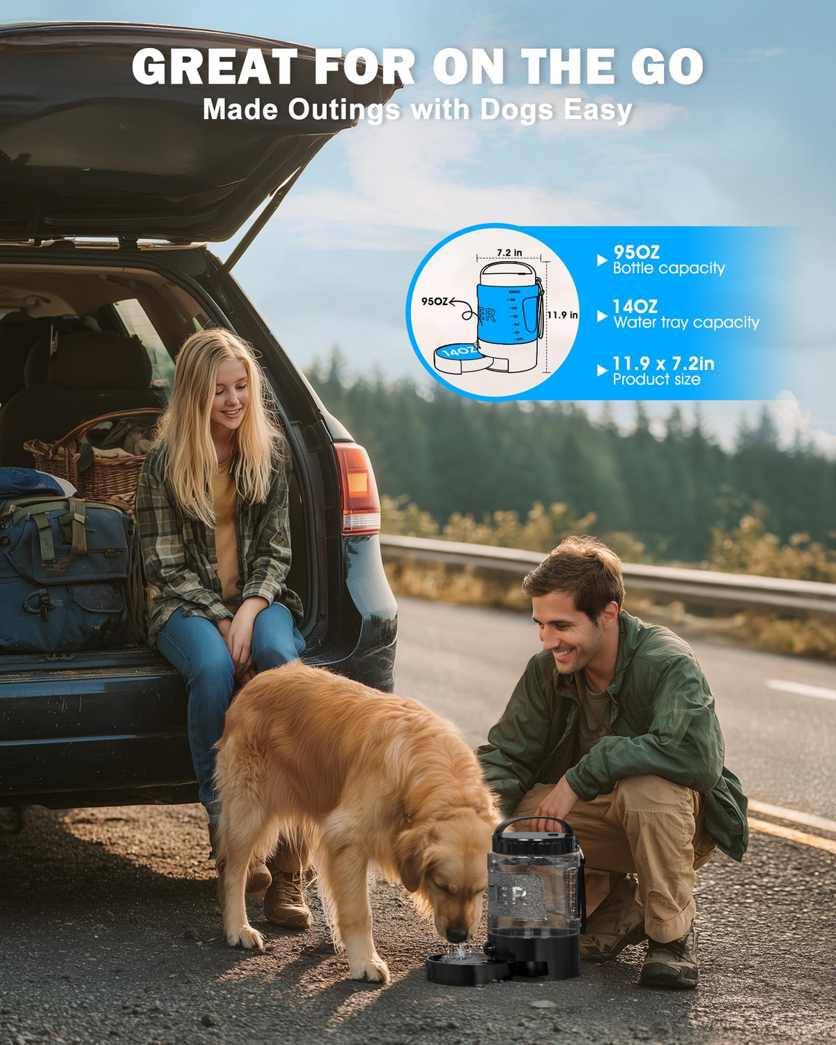 95OZ Large Dog Water Bottle