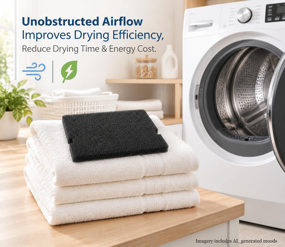 2964840100 2964840200 Dryer Sponge Foam Filter Compatible with Arcelik Backhoe DSX83410W DS7512PA DE8635RX Replacement Blomberg Grundig Tumble Dryer Evaporator Foam Filter Replacement Parts