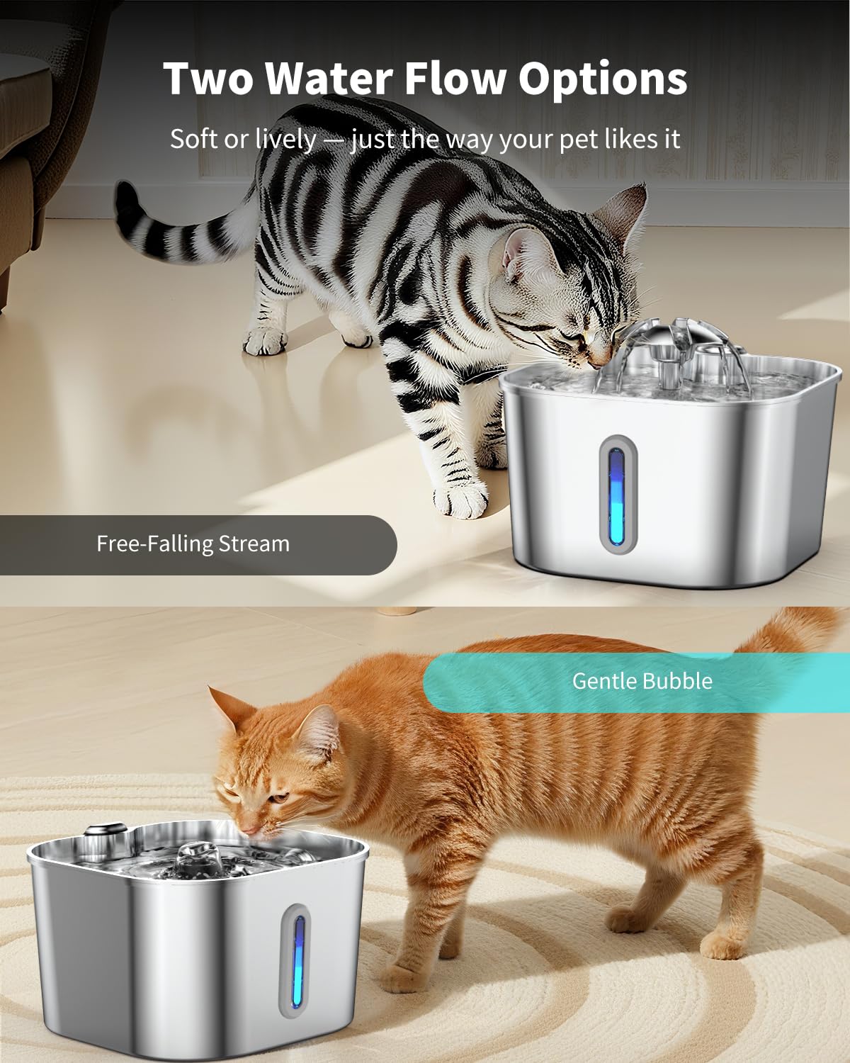 Stainless Steel Cat Water Fountain