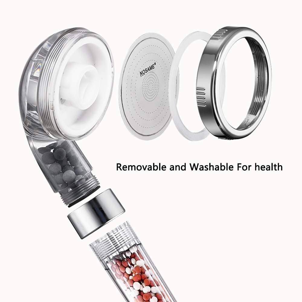 Shower Head with Hose (White Filter Shower Head + Hose + Holder)